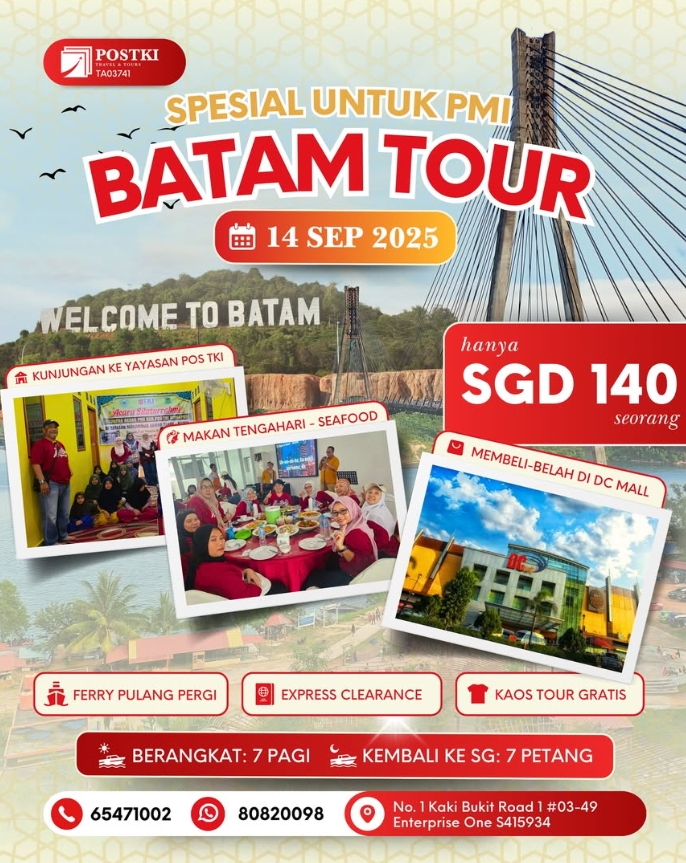 1 Day Batam Tour Special for Indonesian Migrant Workers PMI