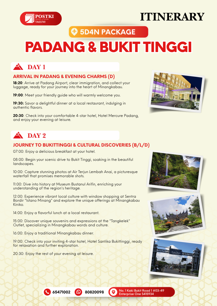 PADANG And BUKIT TINGGI 5D4N Page 1